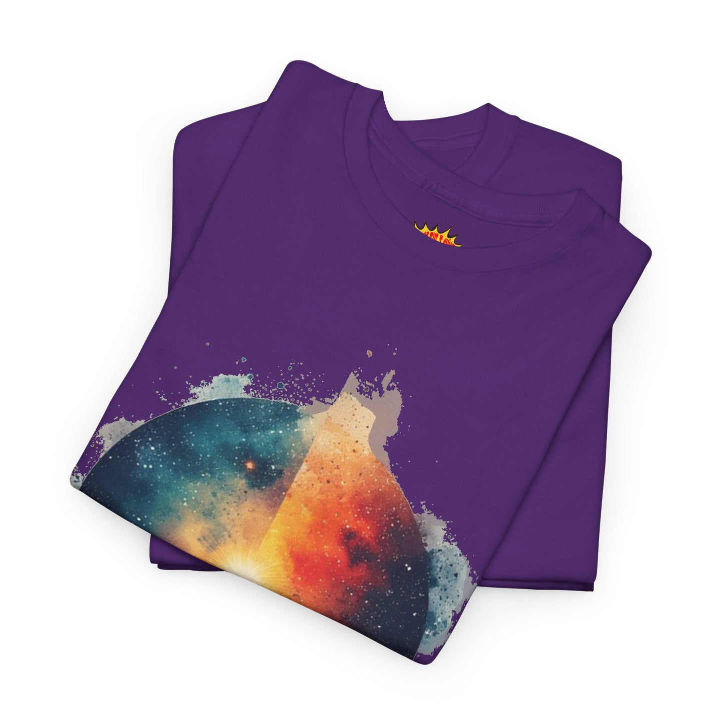 Round Galaxy w/Nebula Graphic Art Tee Shirt *Multiple Colors*