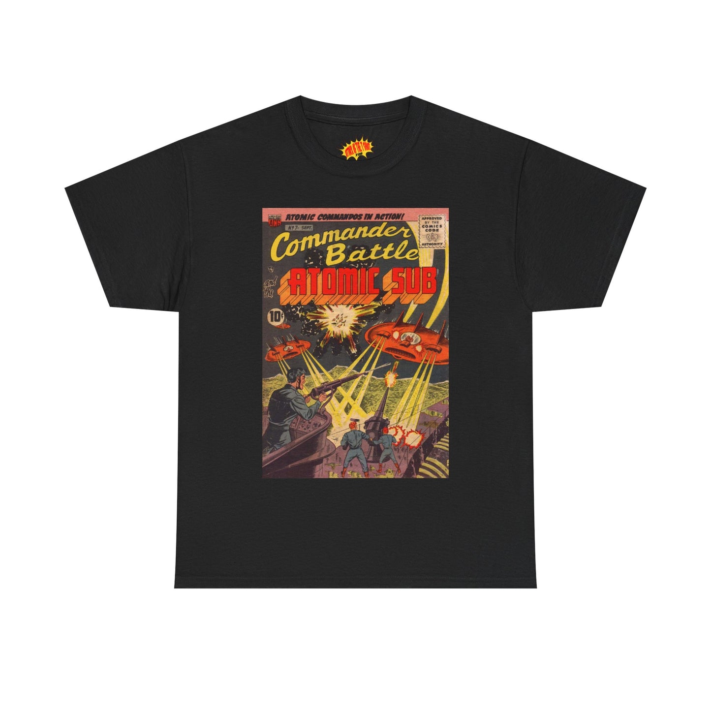 Commander Battle Atomic Sub No. 7 Comic Tee Shirt *Multiple Colors*