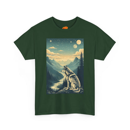 Mountain Wolf Scene T-Shirt