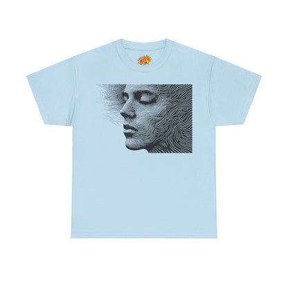Face Line Drawing Portrait Graphic Art Tee Shirt