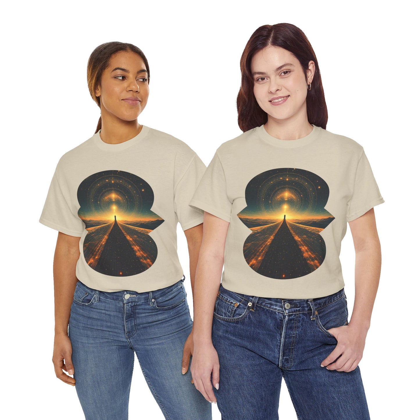 Cosmic Path Space Graphic Art Tee Shirt *Multiple Colors*