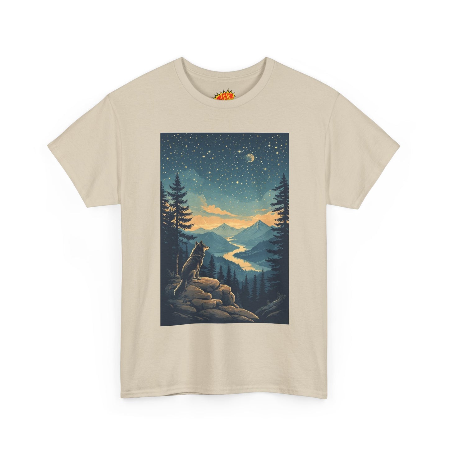 Mountain Wolf Starry Night T-Shirt *Multiple Colors*