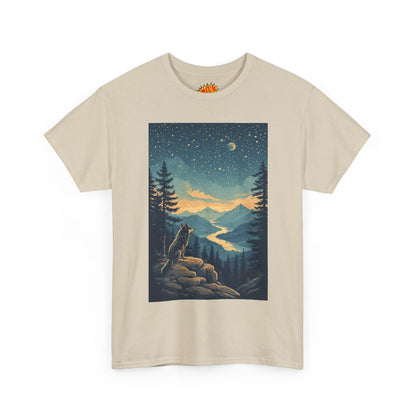 Mountain Wolf Starry Night T-Shirt