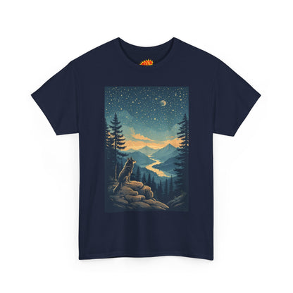 Mountain Wolf Starry Night T-Shirt
