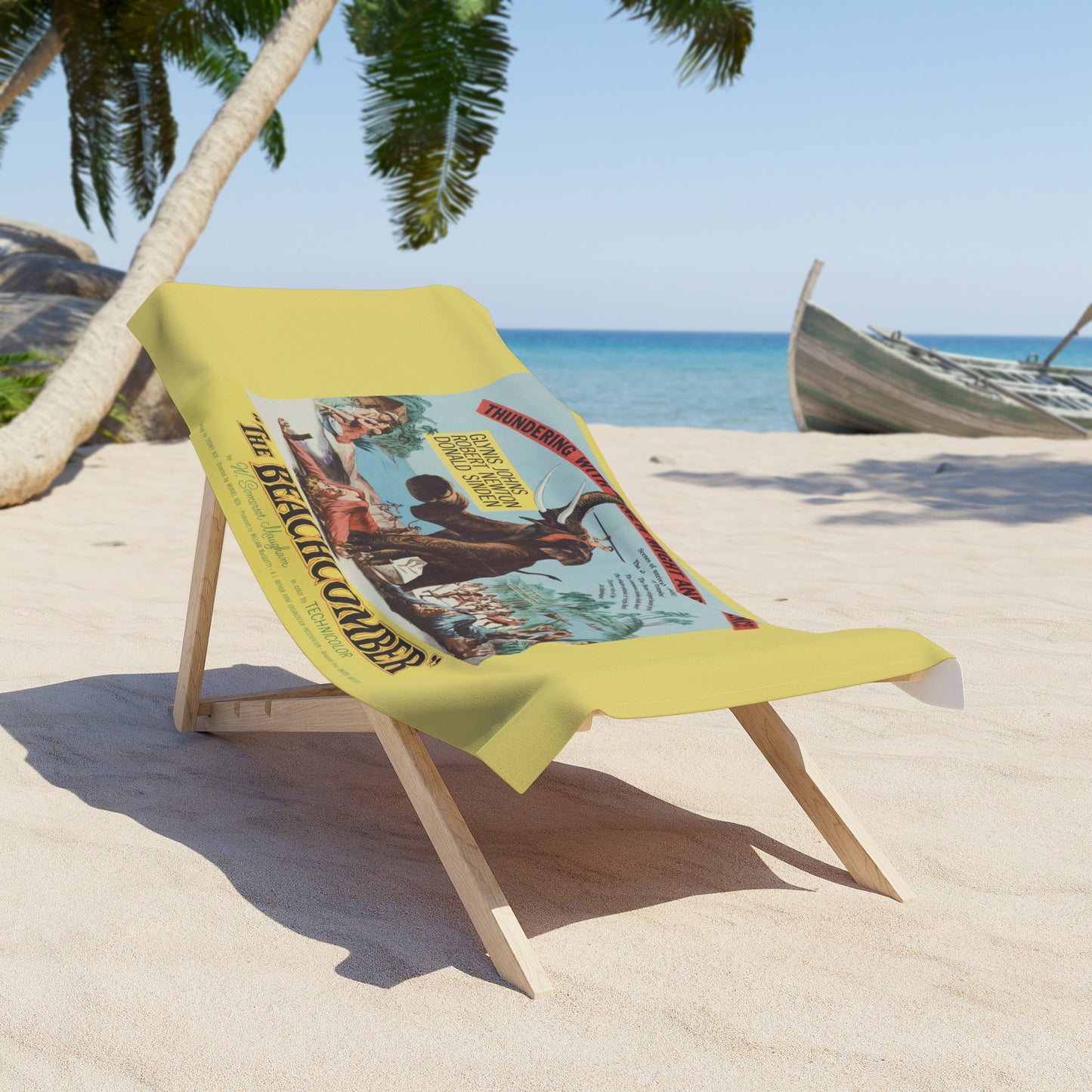 The Beachcomber Vintage Movie Poster Beach Towel Retro Hollywood Movie Art