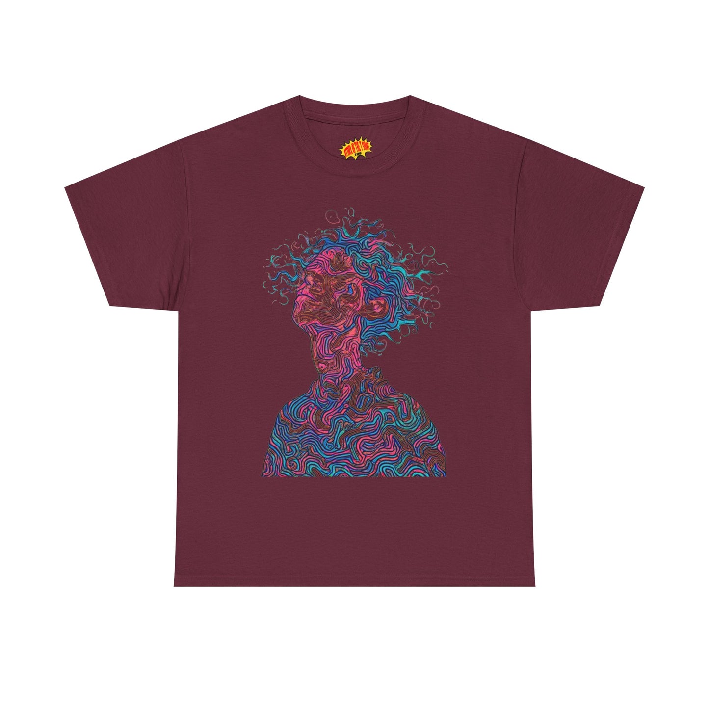 Line Drawing Multicolor Human Graphic Art Tee Shirt *Multiple Colors*