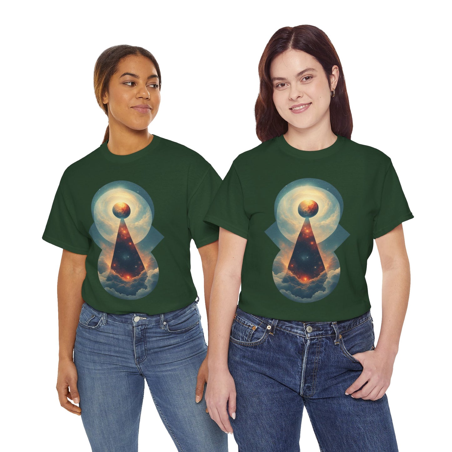 Geometric Galaxy Graphic Space Art Tee Shirt *Multiple Colors*