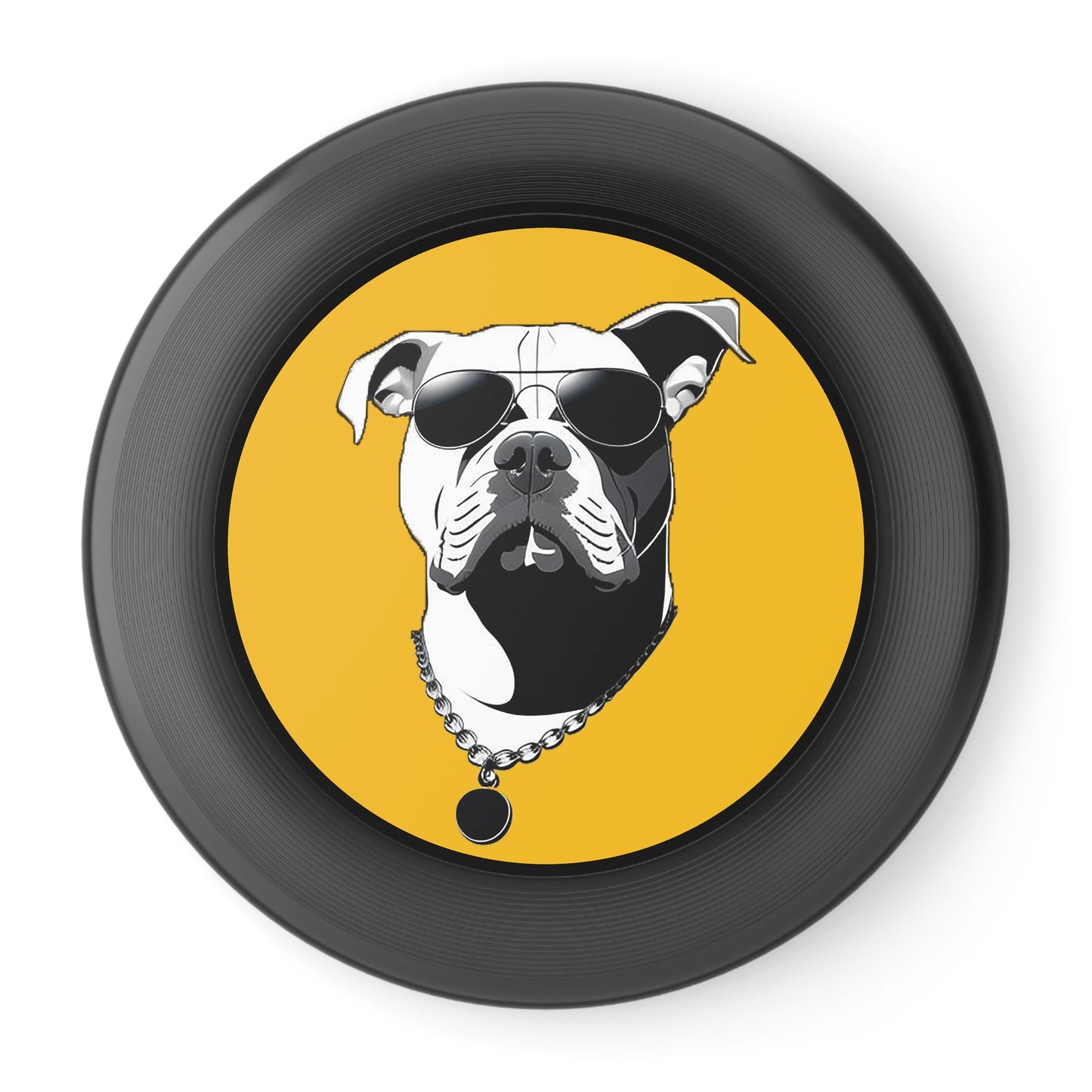 Dog with Sunglasses Frisbee