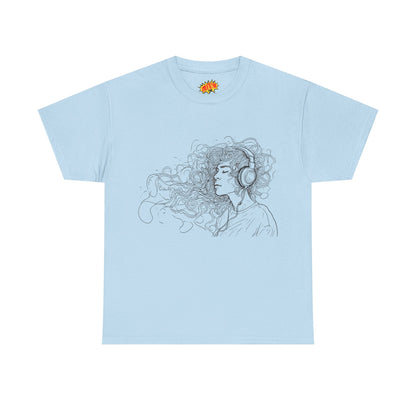 Line Drawing Portrait Graphic Musical Art Tee Shirt