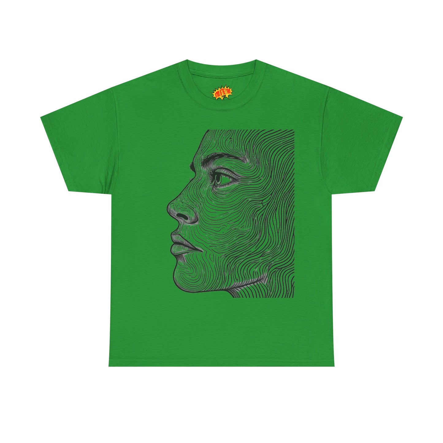 Human Face Profile Line Drawing Graphic Art Tee Shirt *Multiple Colors*