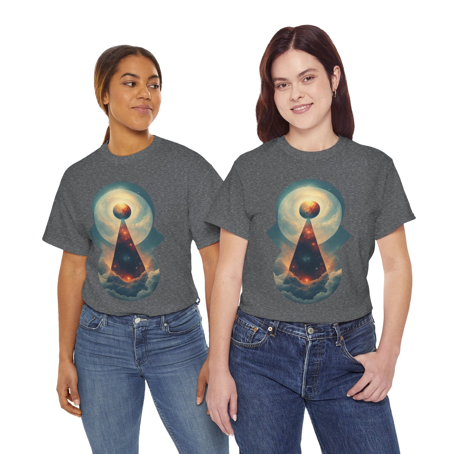 Geometric Galaxy Graphic Space Art Tee Shirt *Multiple Colors*