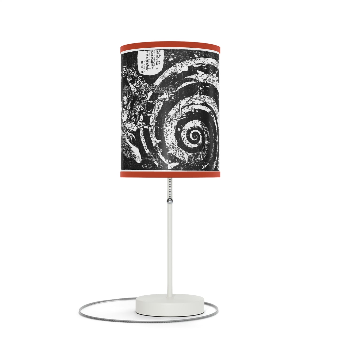 Destruction by Hokusai Japanese Woodcut Lamp