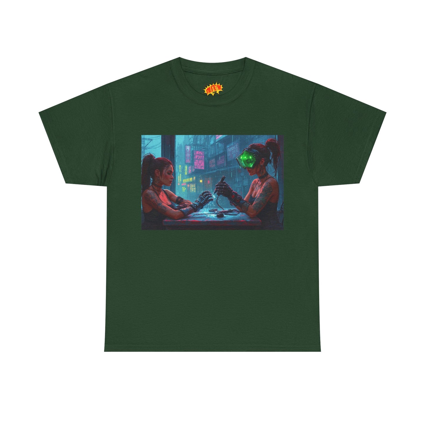 Cyberpunk Nail Salon Scene T-Shirt *Multiple Colors*