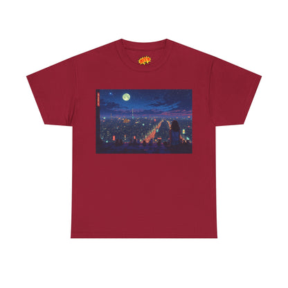 Anime Neon Cityscape w/Cats T-Shirt