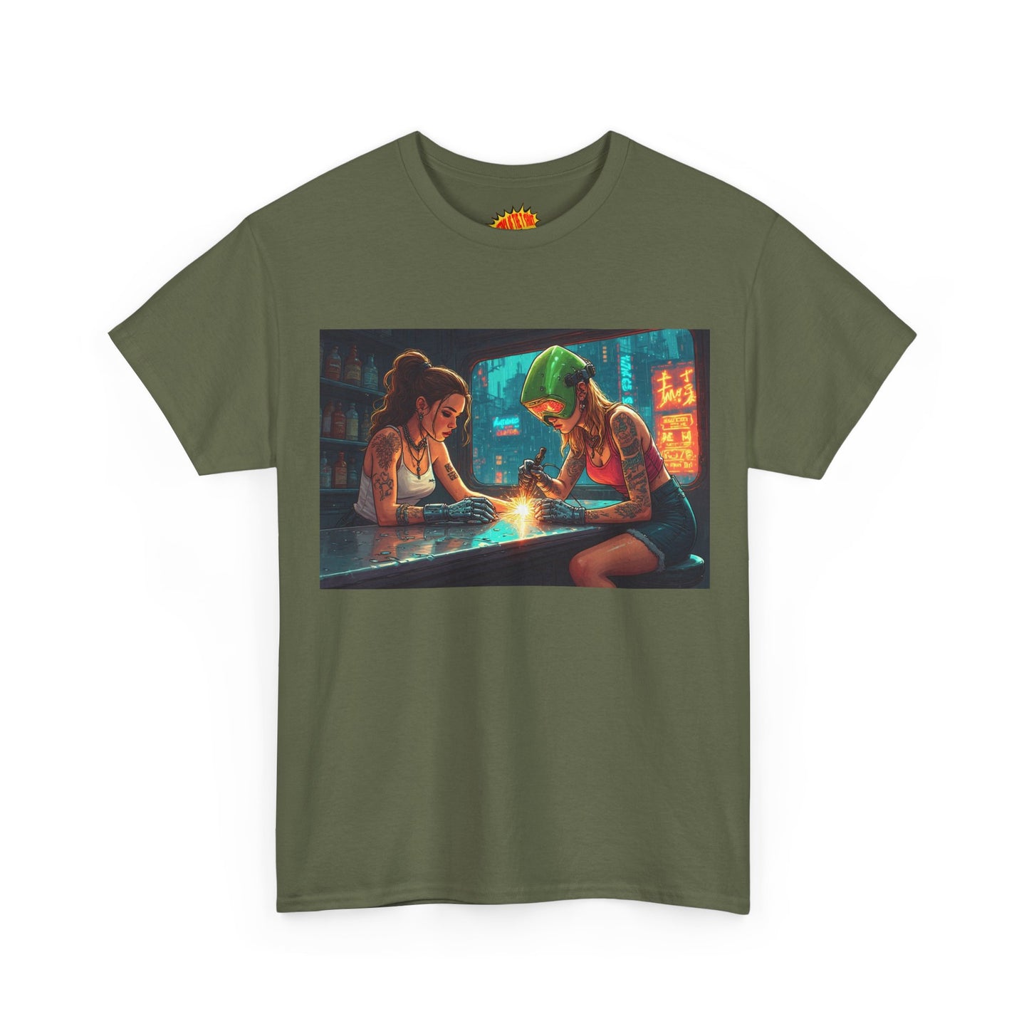 Cyberpunk Robot Hand Repair Scene T-Shirt *Multiple Colors*