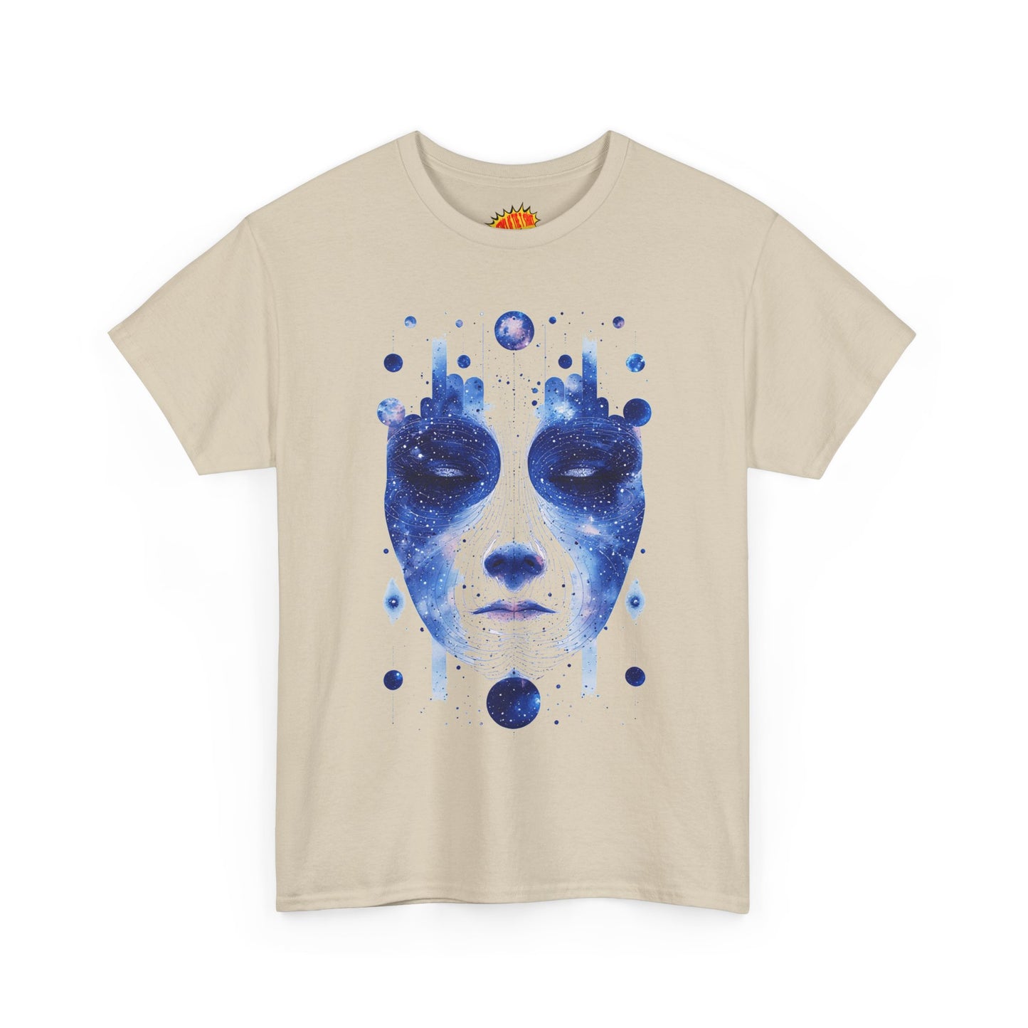 Cosmic Face Galaxy Graphic Space Art Tee Shirt *Multiple Colors*