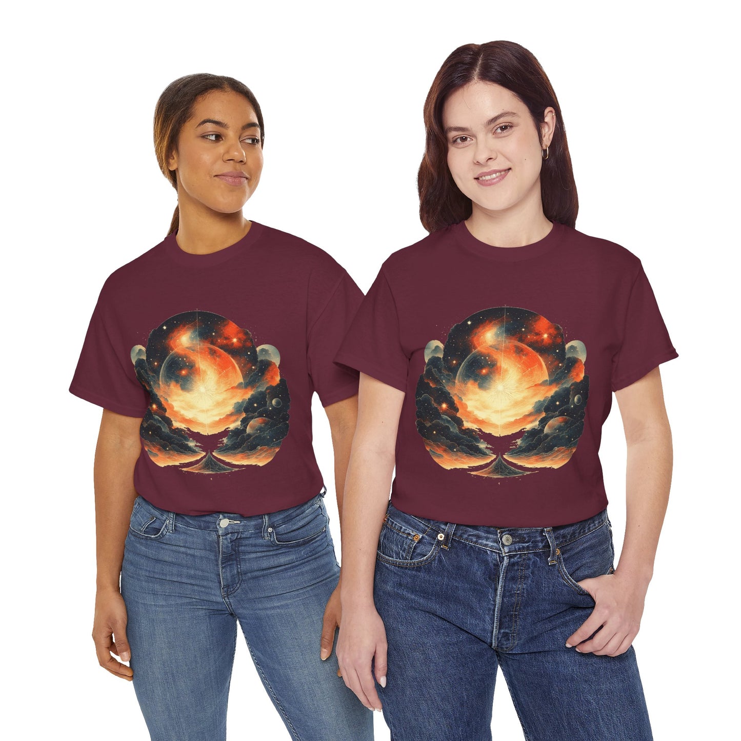 Moonscape w/Clouds Graphic Tee Shirt *Multiple Colors*