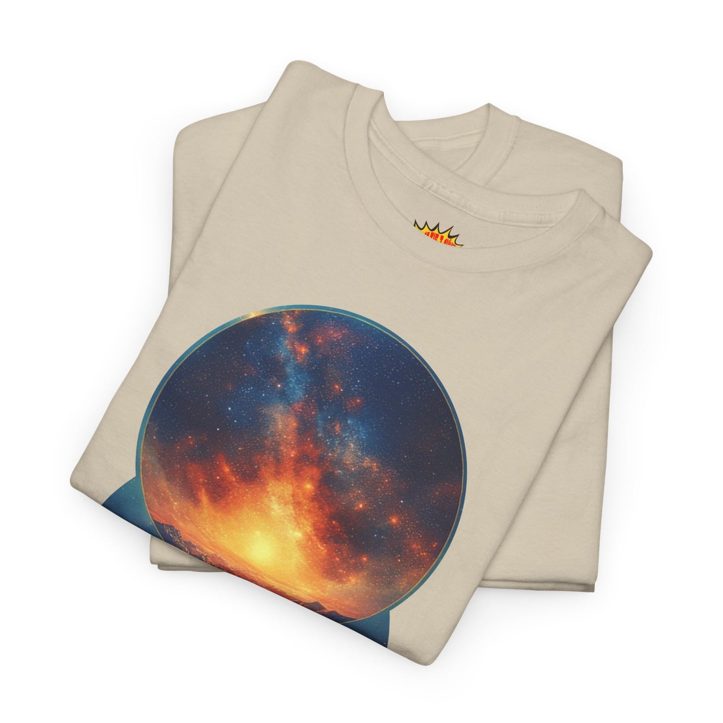 Round Cosmic Galaxy Graphic Art Tee Shirt *Multiple Colors*
