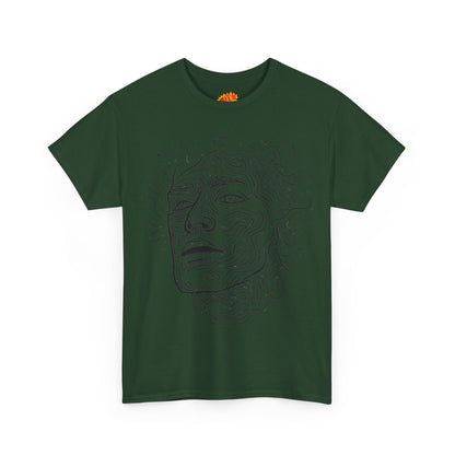 Human Face Line Drawing Portrait Graphic Art Tee Shirt