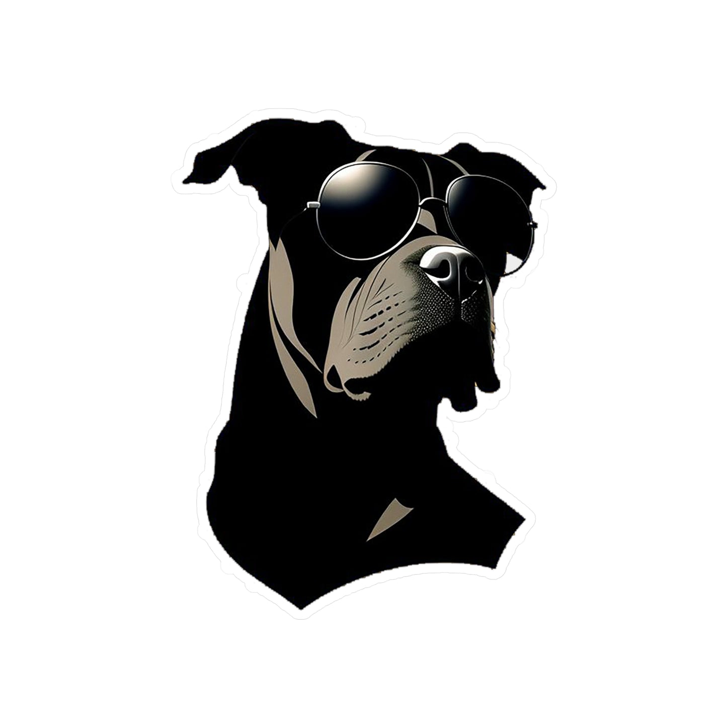 Dog with Sunglasses Durable Vinyl Decal Sticker