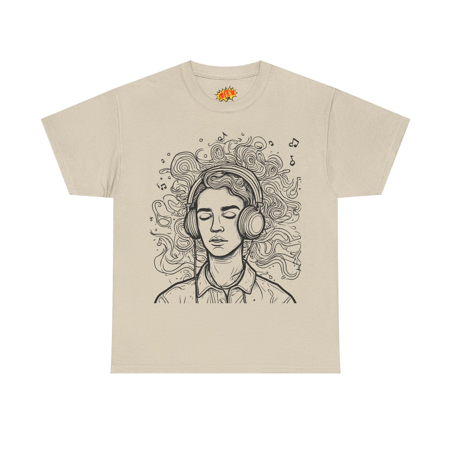 Line Drawing Portrait Graphic Music Art Tee Shirt *Multiple Colors*