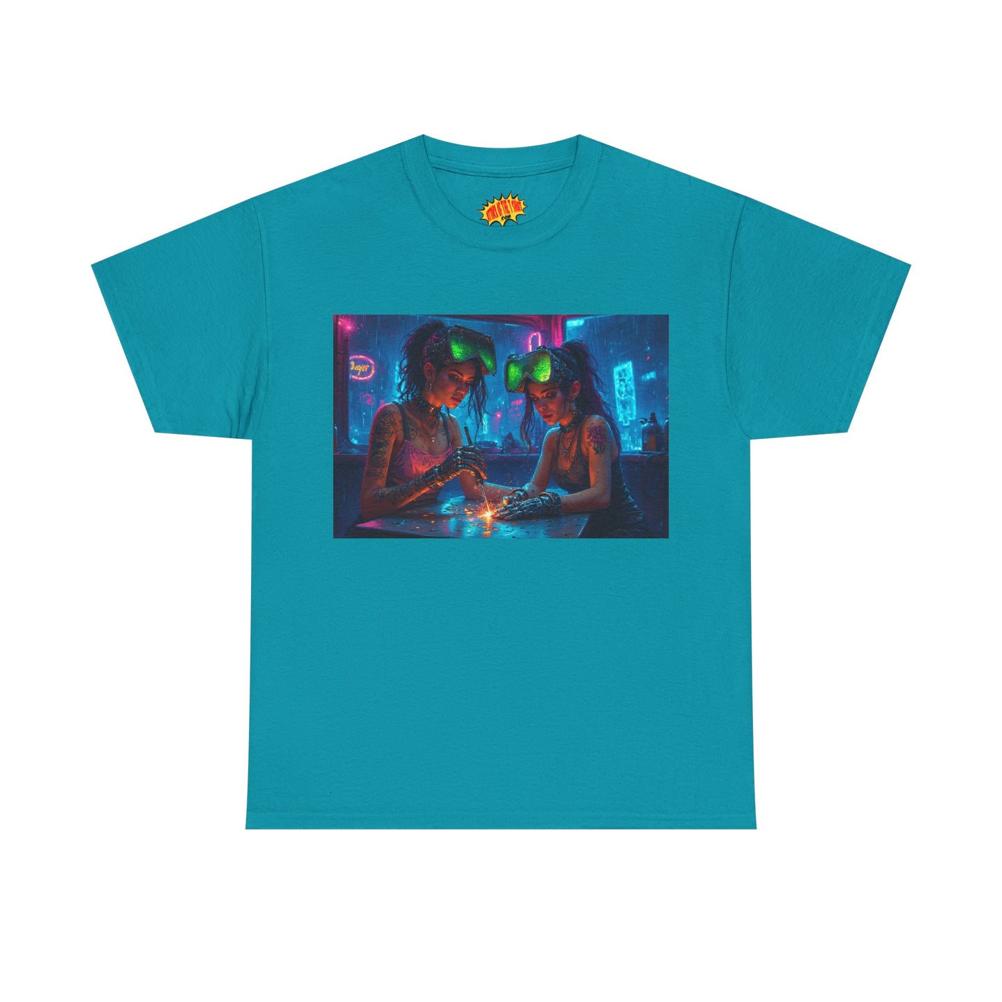 Cyberpunk Robot Fingers Manicure Scene T-Shirt *Multiple Colors*
