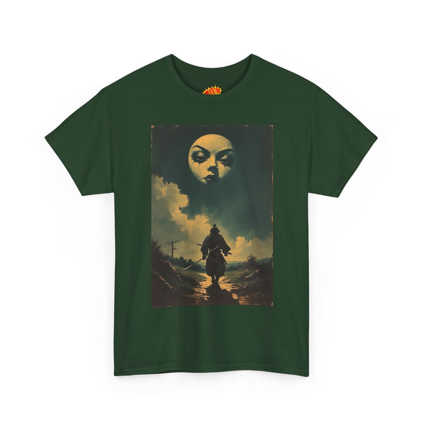 Walking Samurai w/Full Moon Face T-Shirt *Multiple Colors*