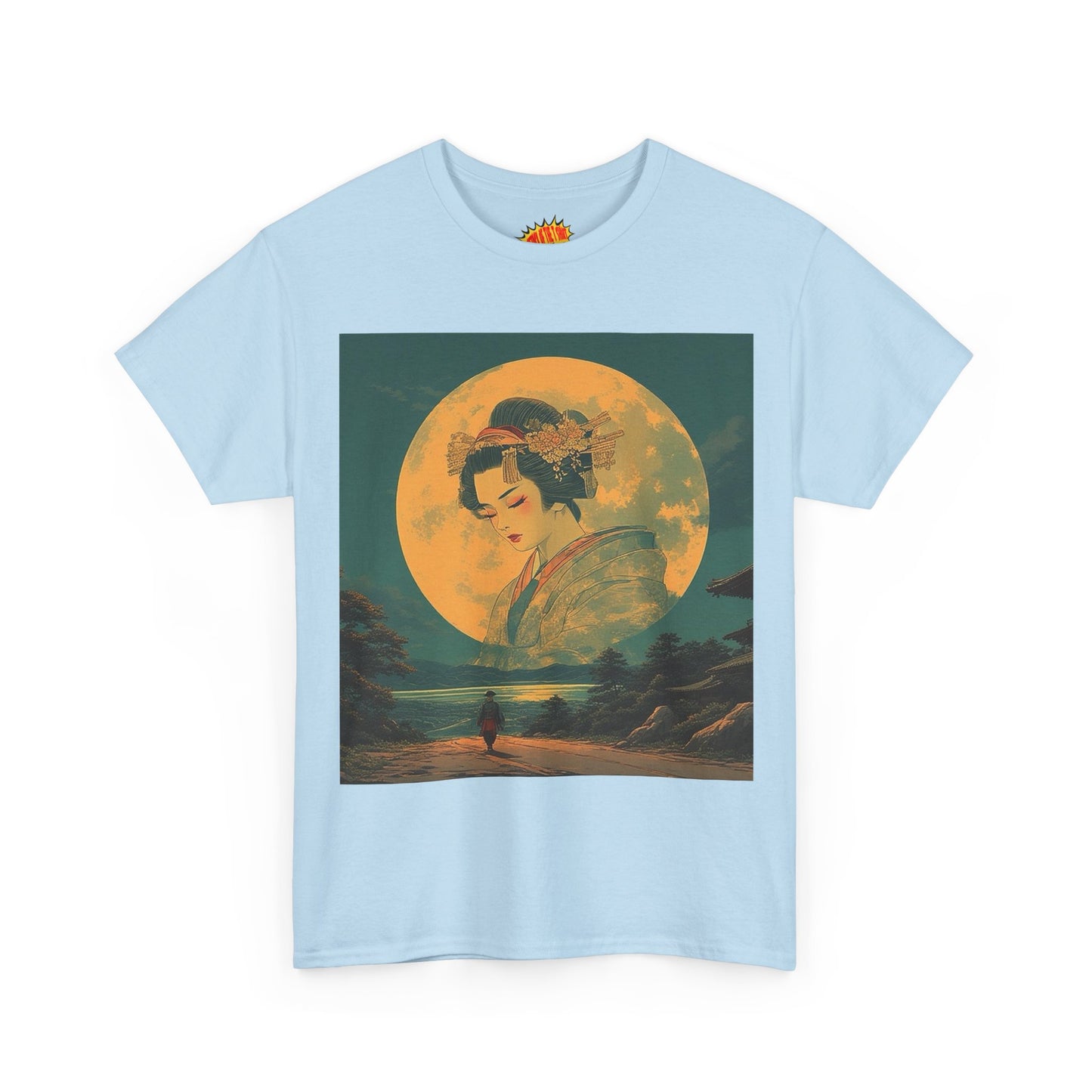 Japanese Geisha Full Moon T-Shirt *Multiple Colors*