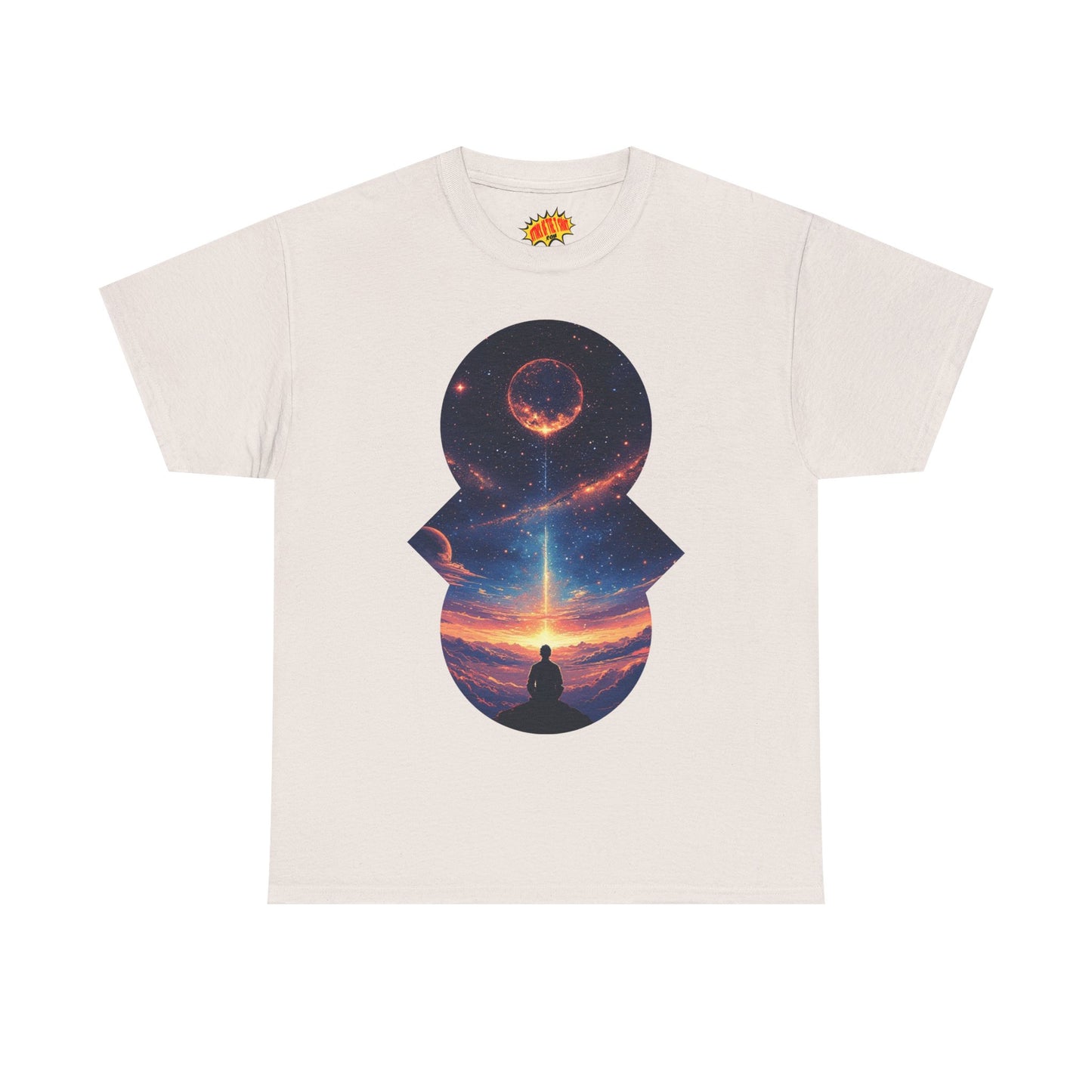 Cosmic Meditation w/Planet Space Graphic Art Tee Shirt *Multiple Colors*