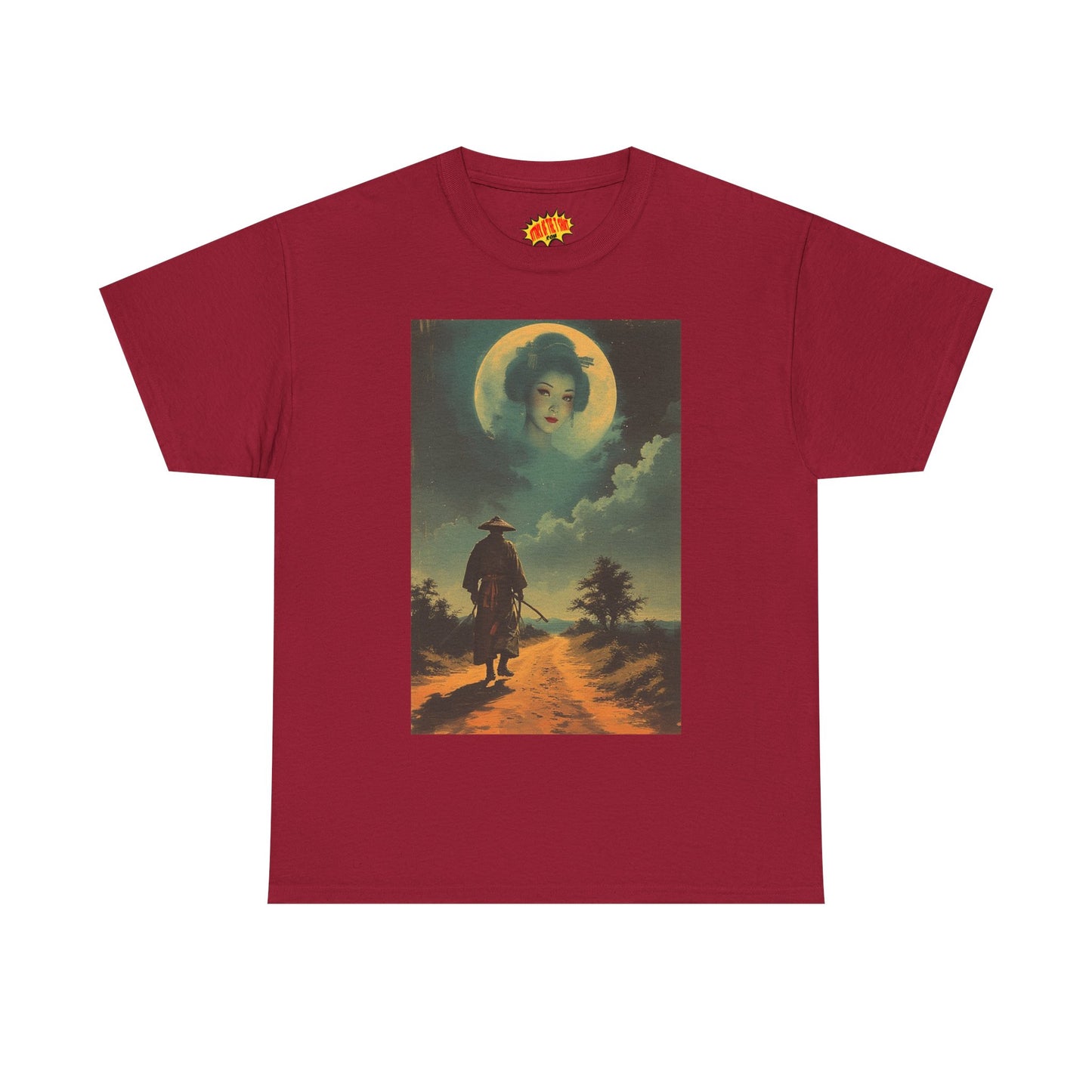 Walking Samurai w/Full Moon Woman T-Shirt *Multiple Colors*
