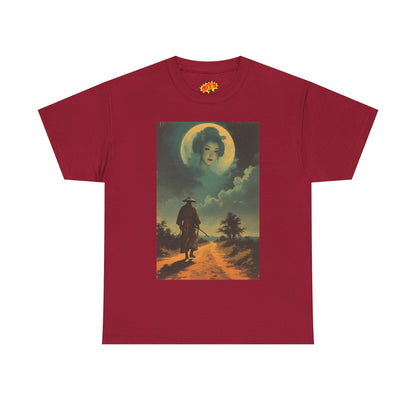 Walking Samurai w/Full Moon Woman T-Shirt