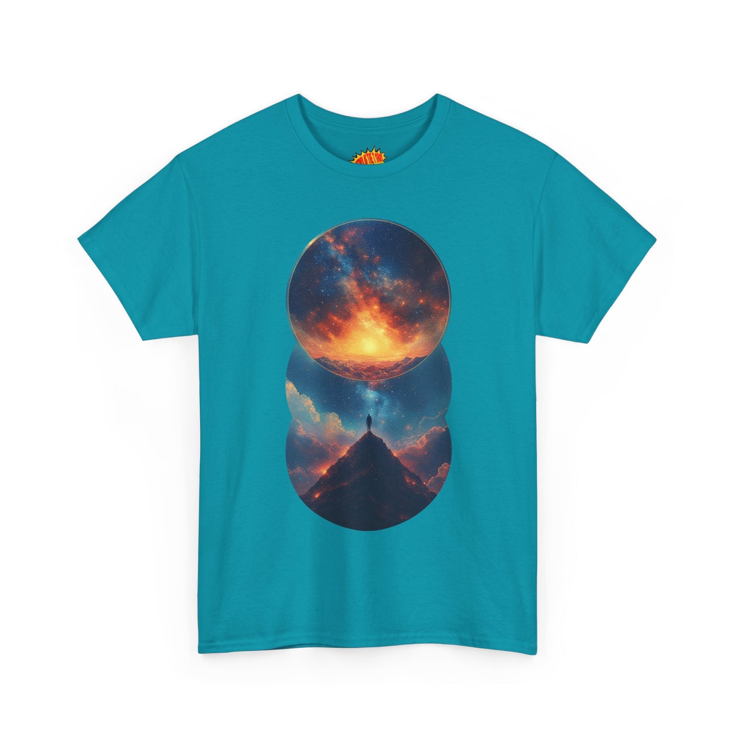 Round Cosmic Galaxy Graphic Art Tee Shirt *Multiple Colors*