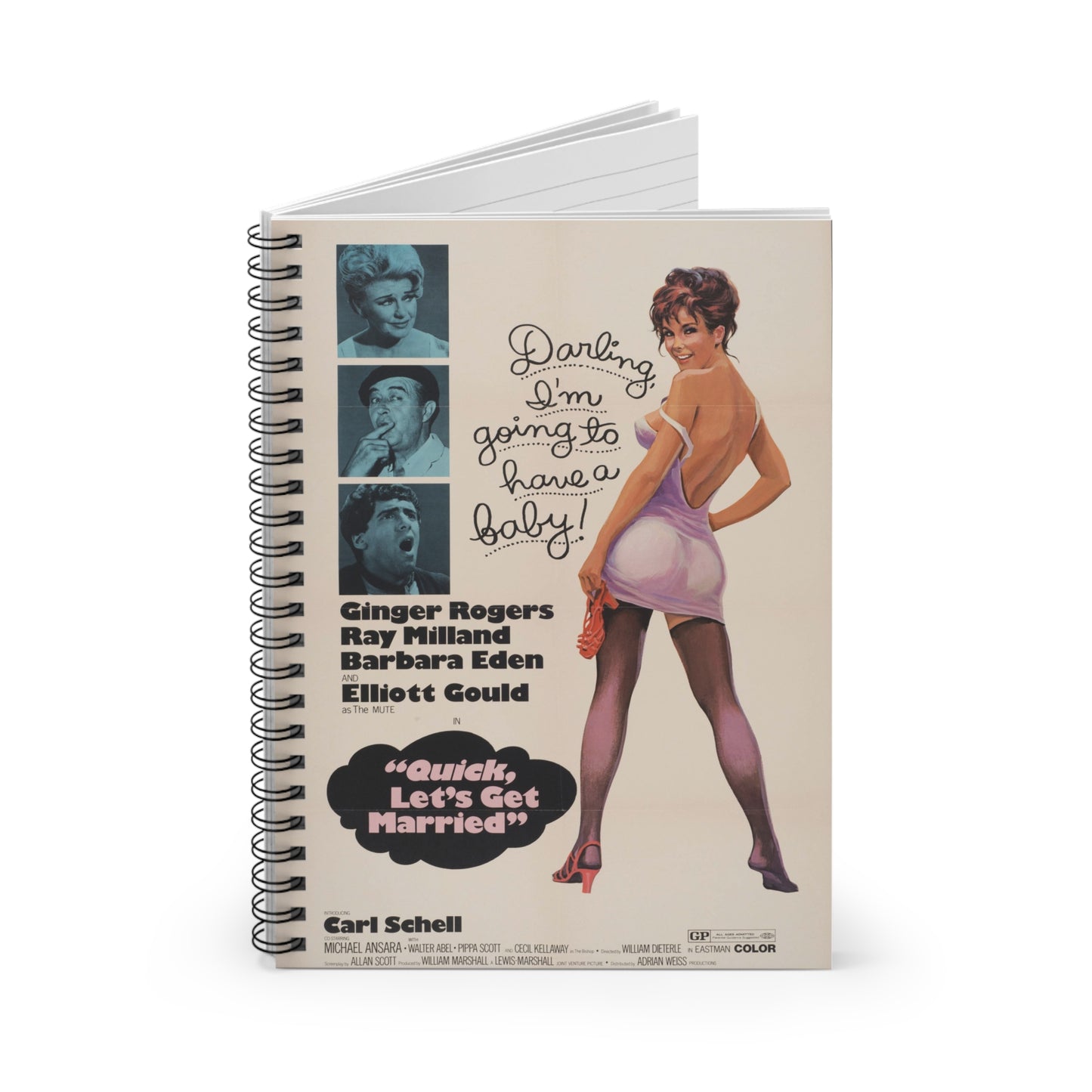 Quick, Let's Get Married - Vintage Movie Poster Notebook
