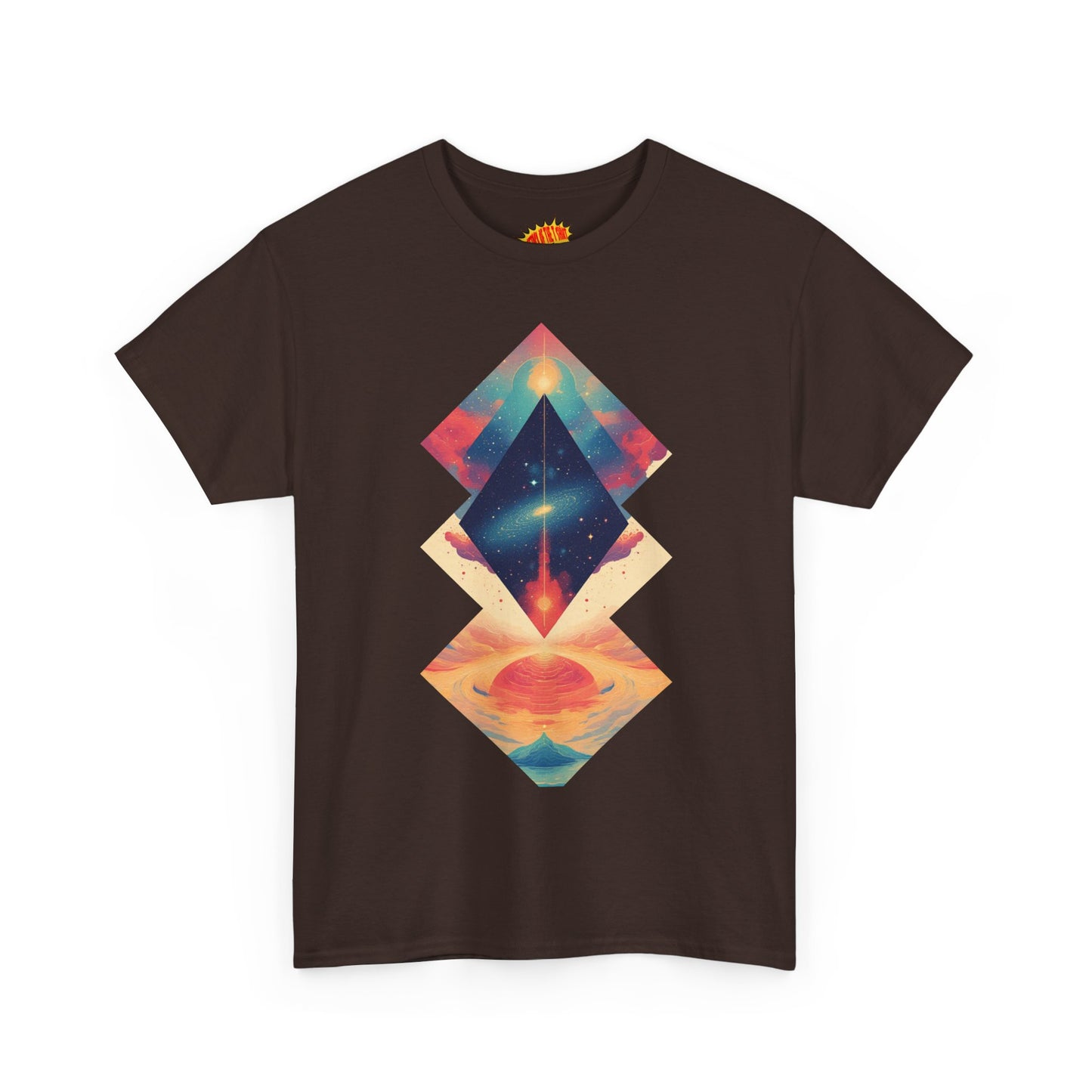 Geometric Shape Galaxy Graphic Space Art Tee Shirt *Multiple Colors*