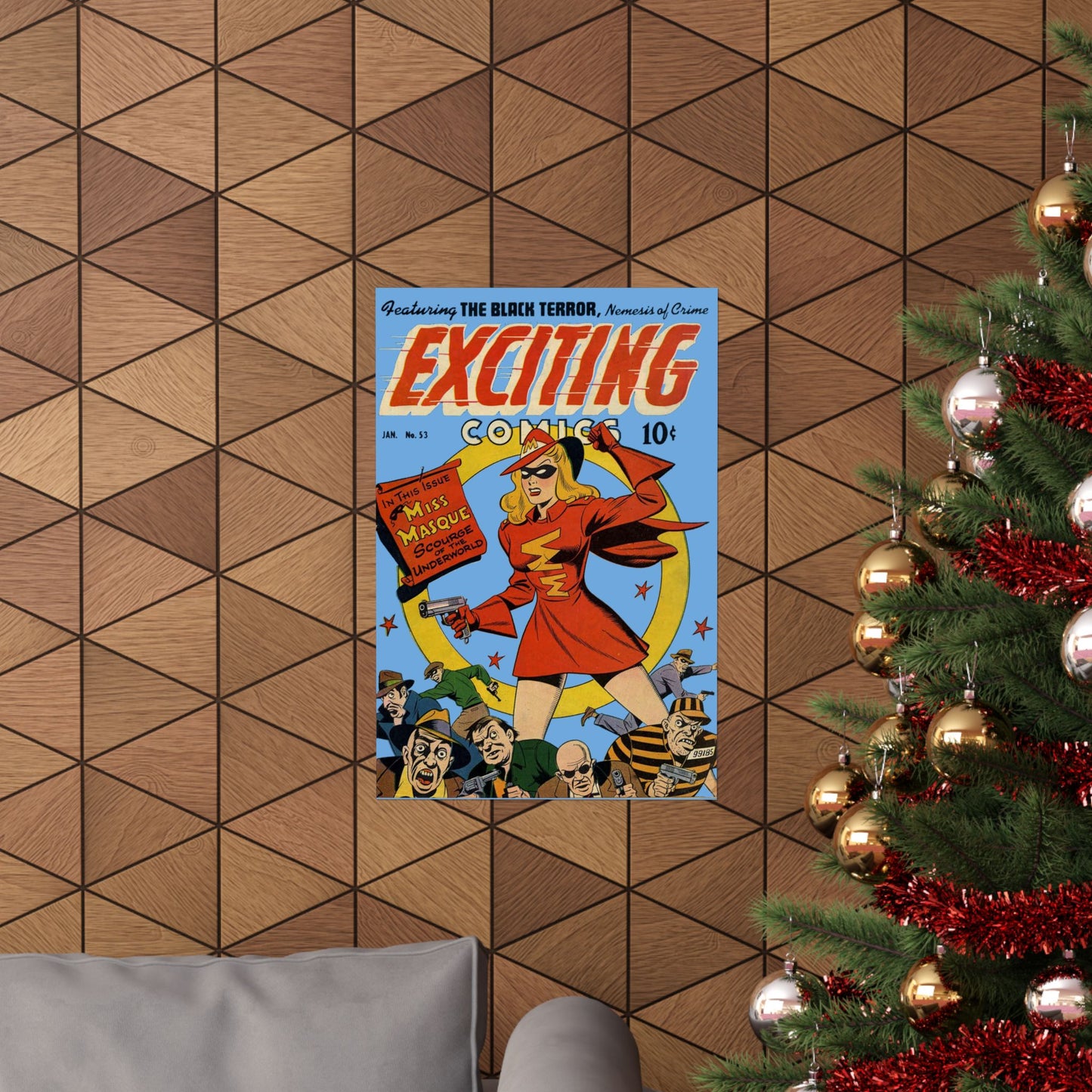 Exciting Comics #53 w/ Miss Masque Poster *Many Sizes Available*