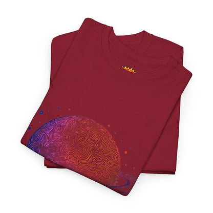 Space Art Ringed Planet Graphic Tee Shirt