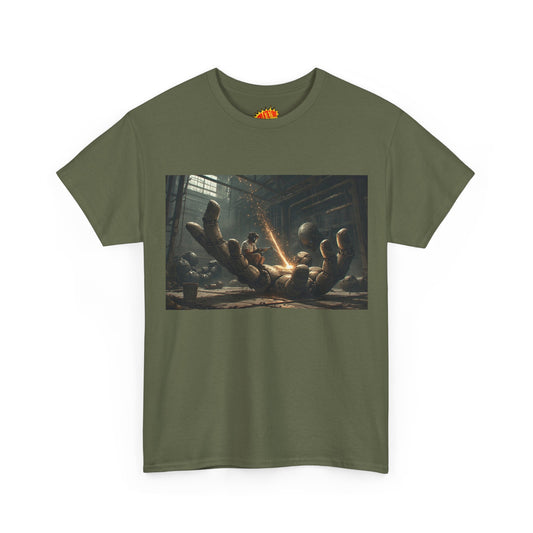 Anime Robot Workshop w/Worker Welding Mech Hand T-Shirt *Multiple Colors*