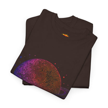 Space Art Ringed Planet Graphic Tee Shirt