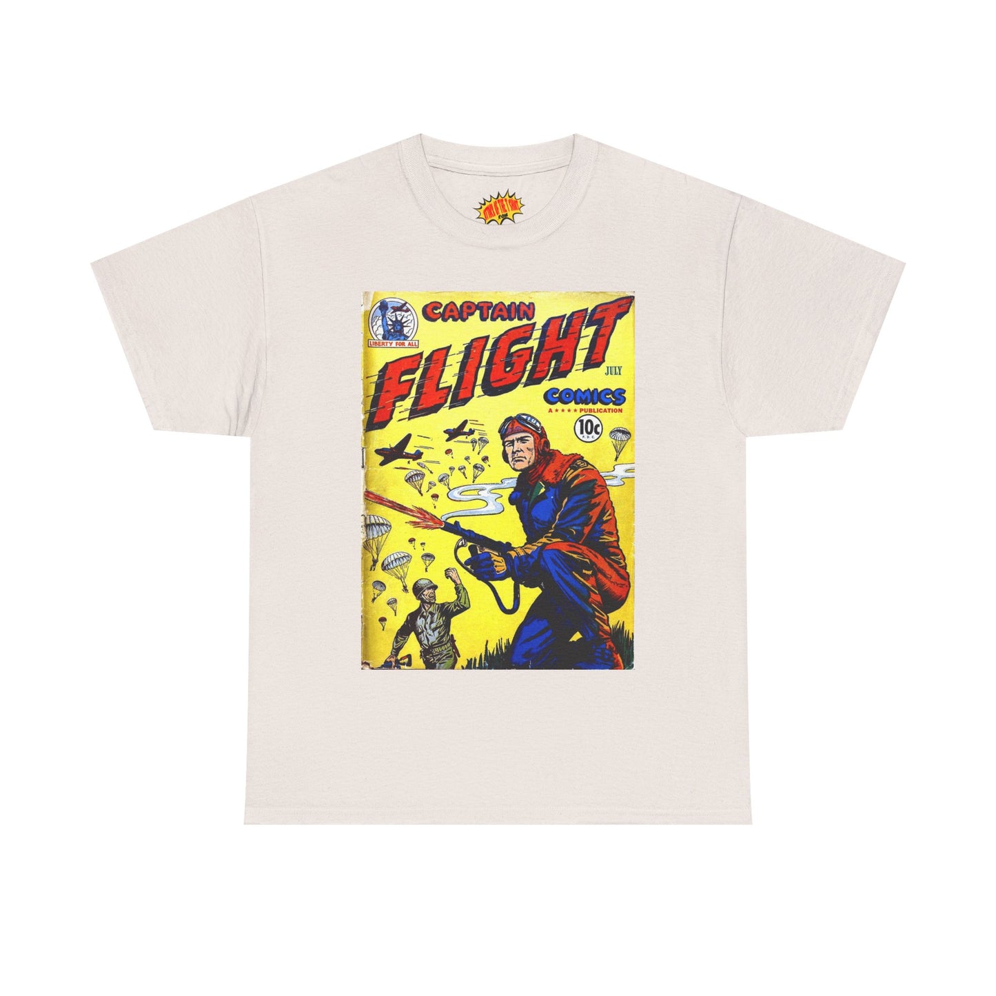 Captain Flight July Comic Tee Shirt *Multiple Colors*