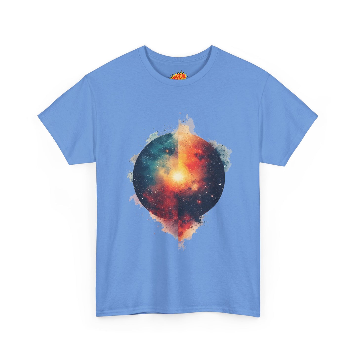 Round Galaxy w/Nebula Graphic Art Tee Shirt *Multiple Colors*