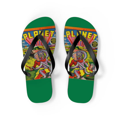 Planet Comics #2 Flip Flops Green *Multiple Sizes Available*