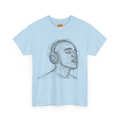Line Drawing Portrait Graphic Music Art Tee Shirt