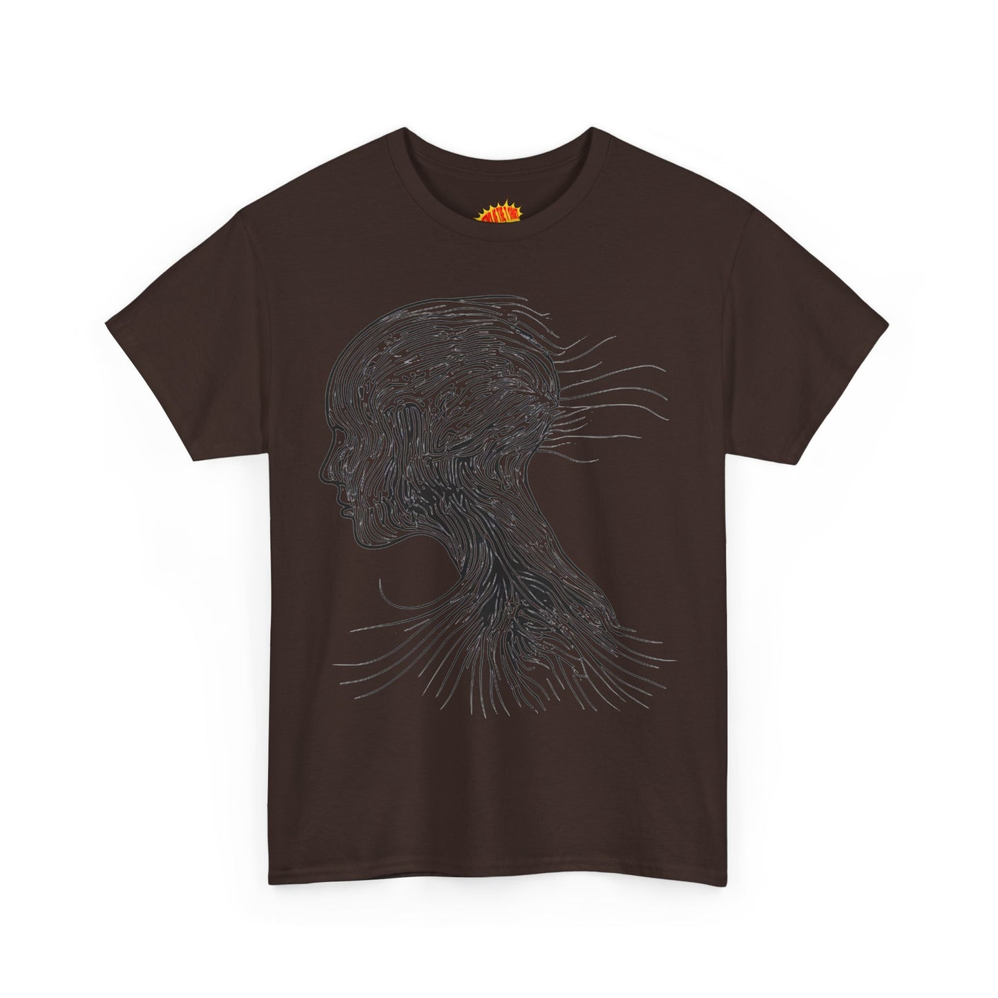 Face Silhouette Line Drawing Graphic Art Tee Shirt *Multiple Colors*