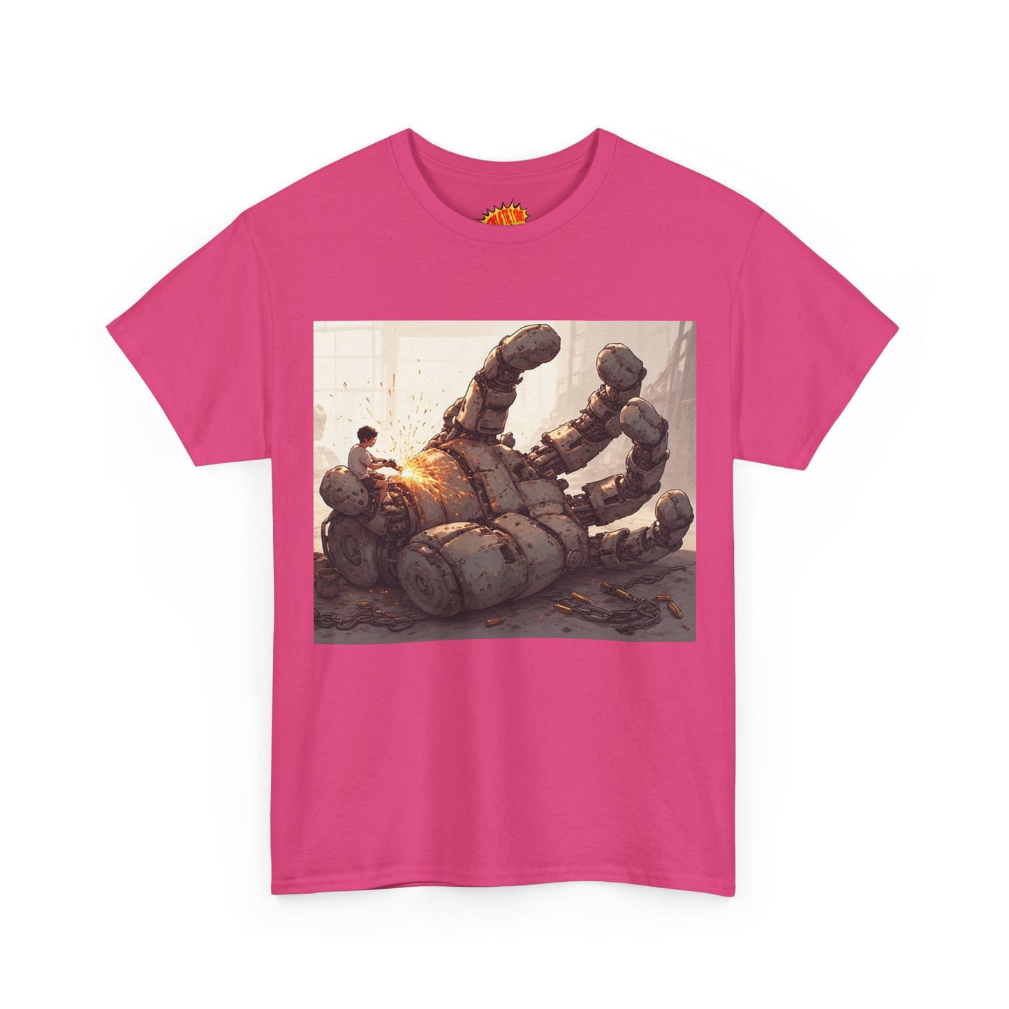 Anime Welder w/Giant Robot Hand T-Shirt *Multiple Colors*