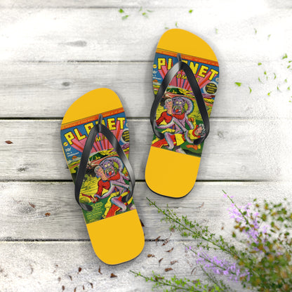 Planet Comics #2 Flip Flops Yellow *Multiple Sizes Available*
