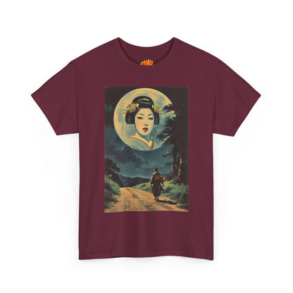 Night Traveller w/Full Moon Geisha Woman T-Shirt