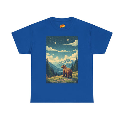 Mountain Bear Double Moon Scene T-Shirt