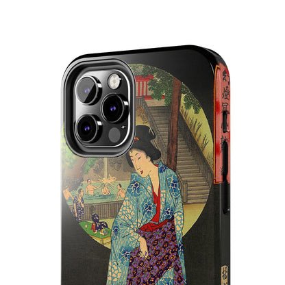 Oji Waterfall by Toyohara Chikanobu, 1890 iPhone Case *Many Sizes Available*