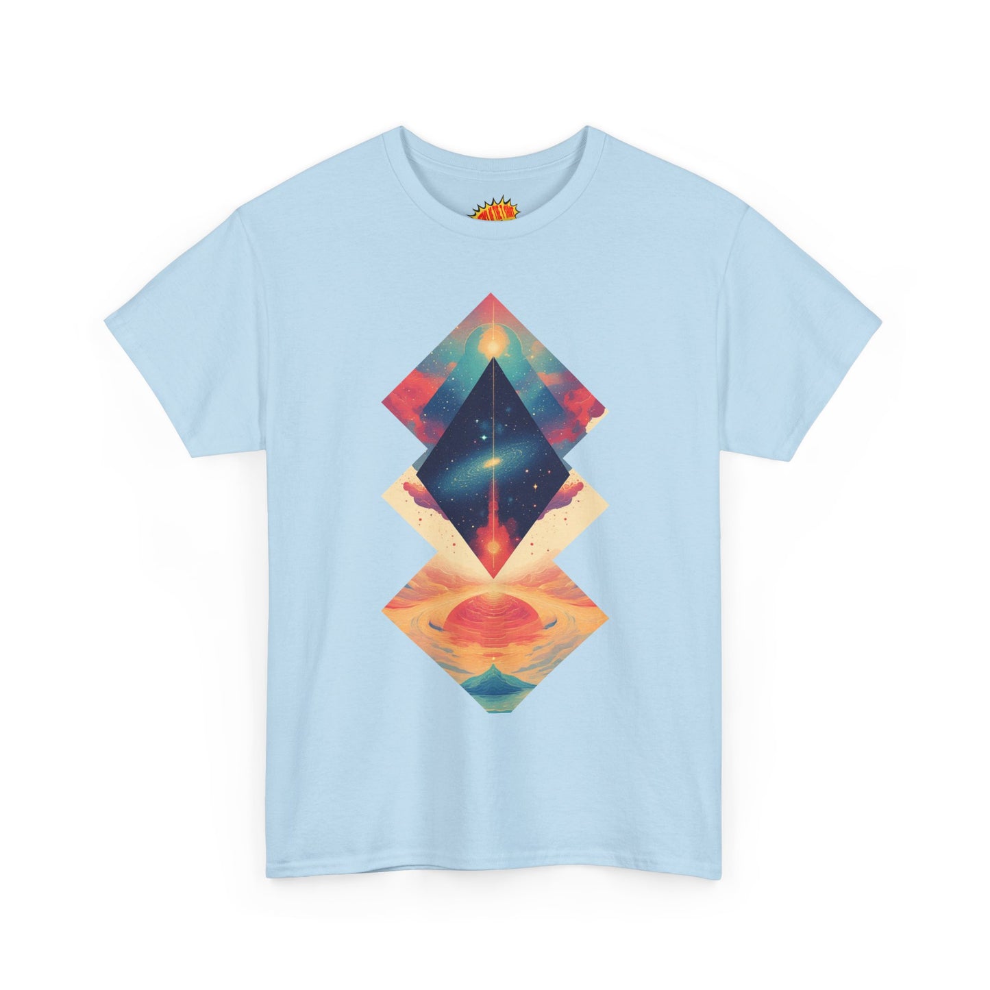 Geometric Shape Galaxy Graphic Space Art Tee Shirt *Multiple Colors*