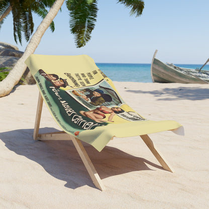 You Never Can Tell Vintage Movie Poster Beach Towel | Retro 1940s Pop Art Towel